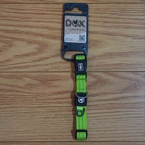 DDOXX Nylon Neon Green Dog Collar Sz Small